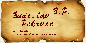 Budislav Peković vizit kartica